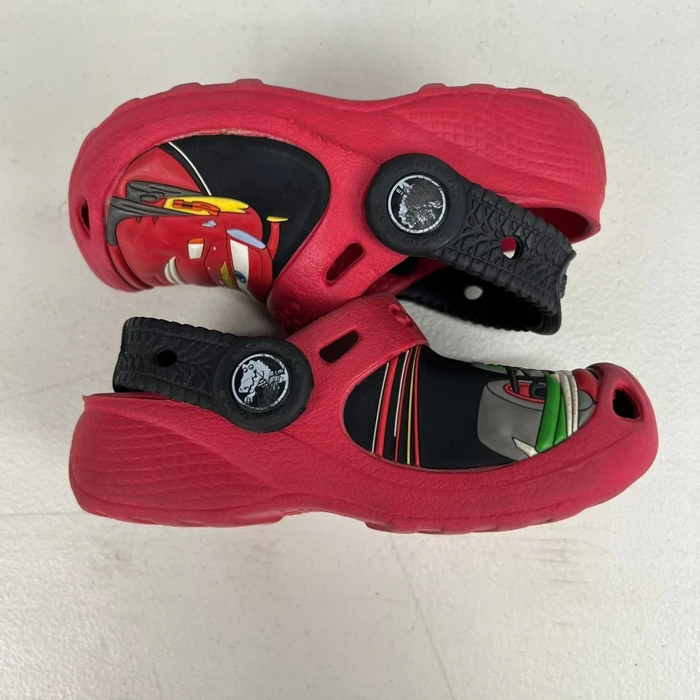 Crocs Kids Disney Pixar Cars Lightning McQueen Francesco Bernoulli Clogs Red 6/7
